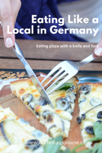 eating pizza with a knife and fork