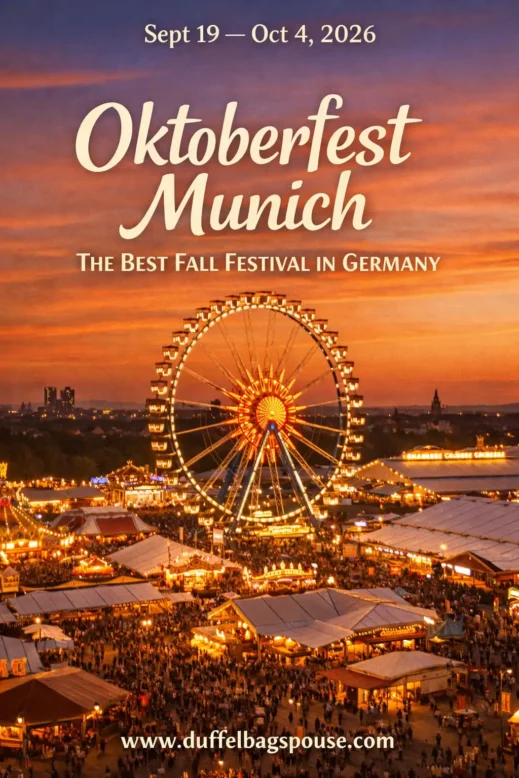Oktoberfest Munich at sunset