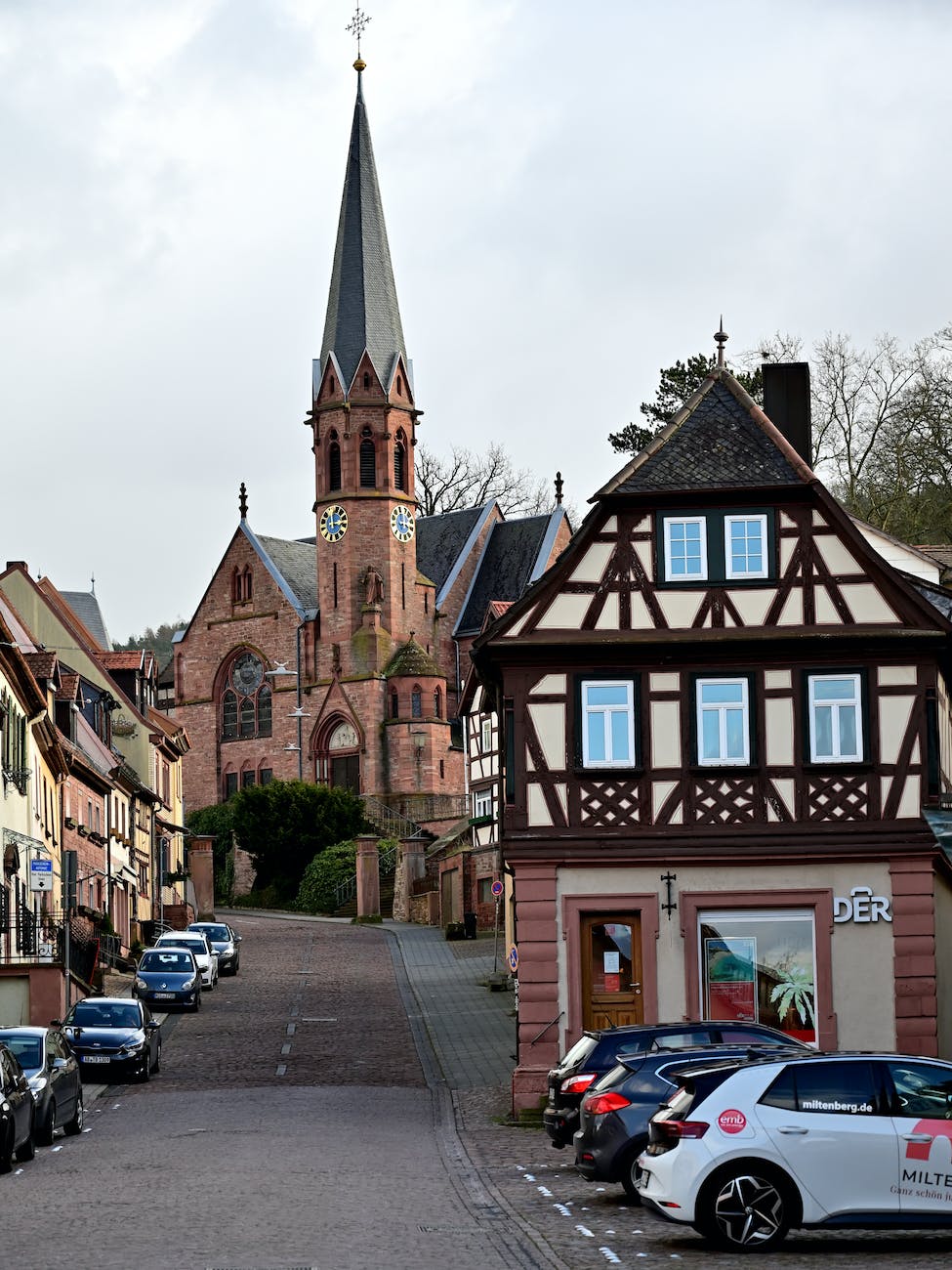 church in little german town- featured image