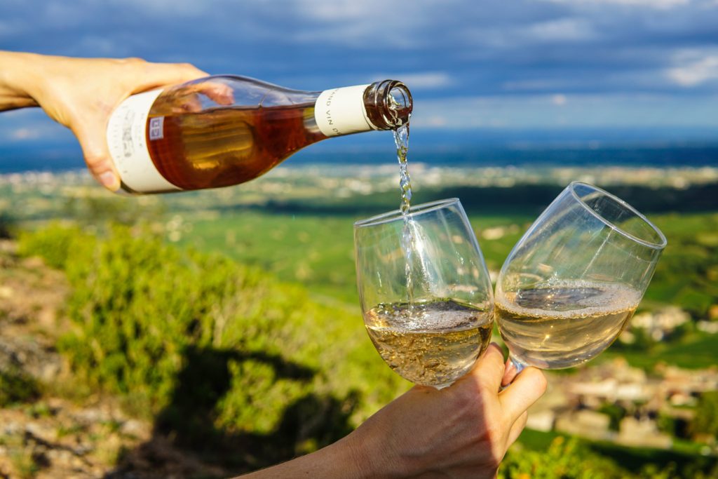 Sip it or Spit it-- How to Taste Wine - pour two glasses