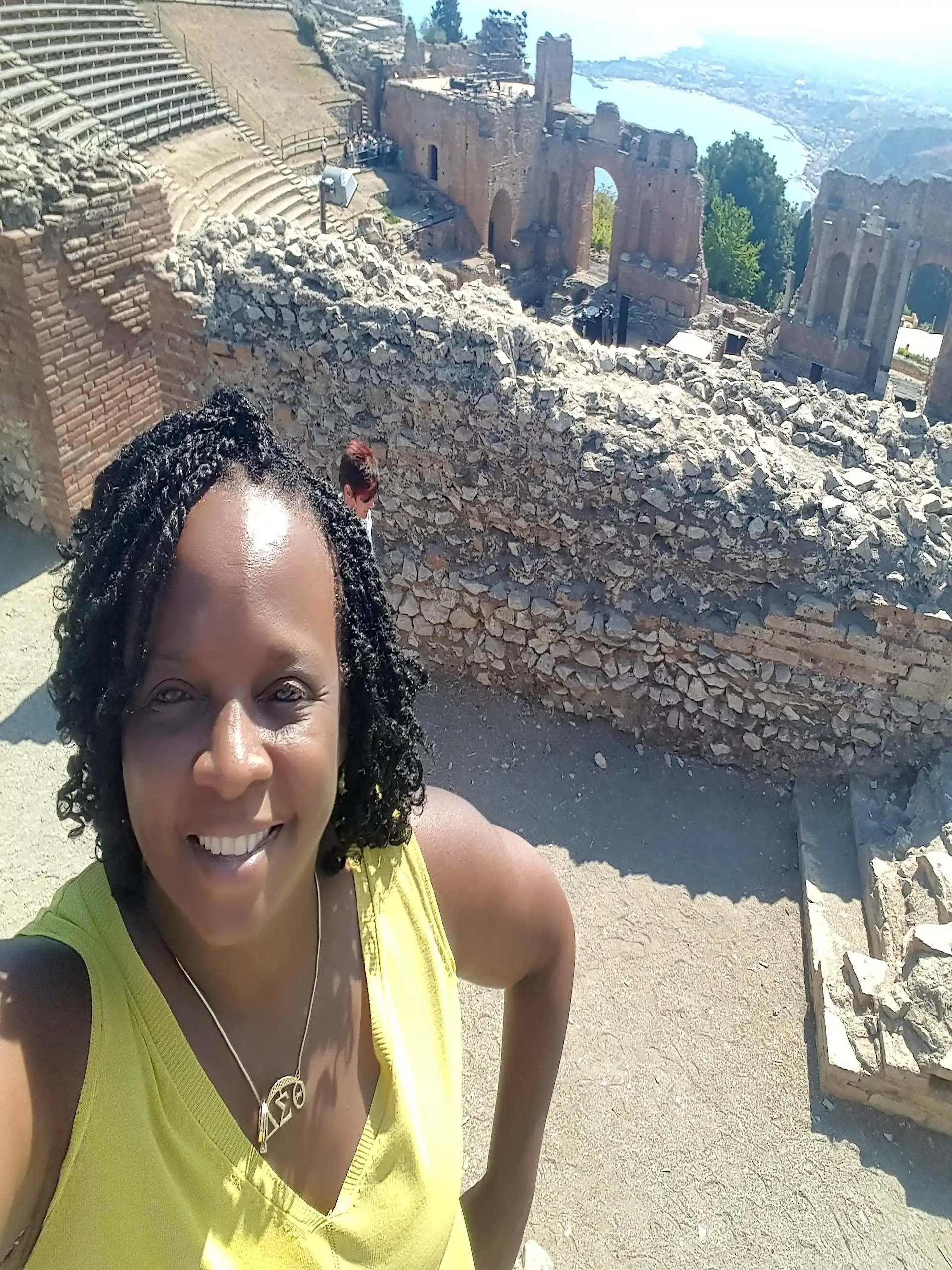 Stacey teatro in taormina sicily