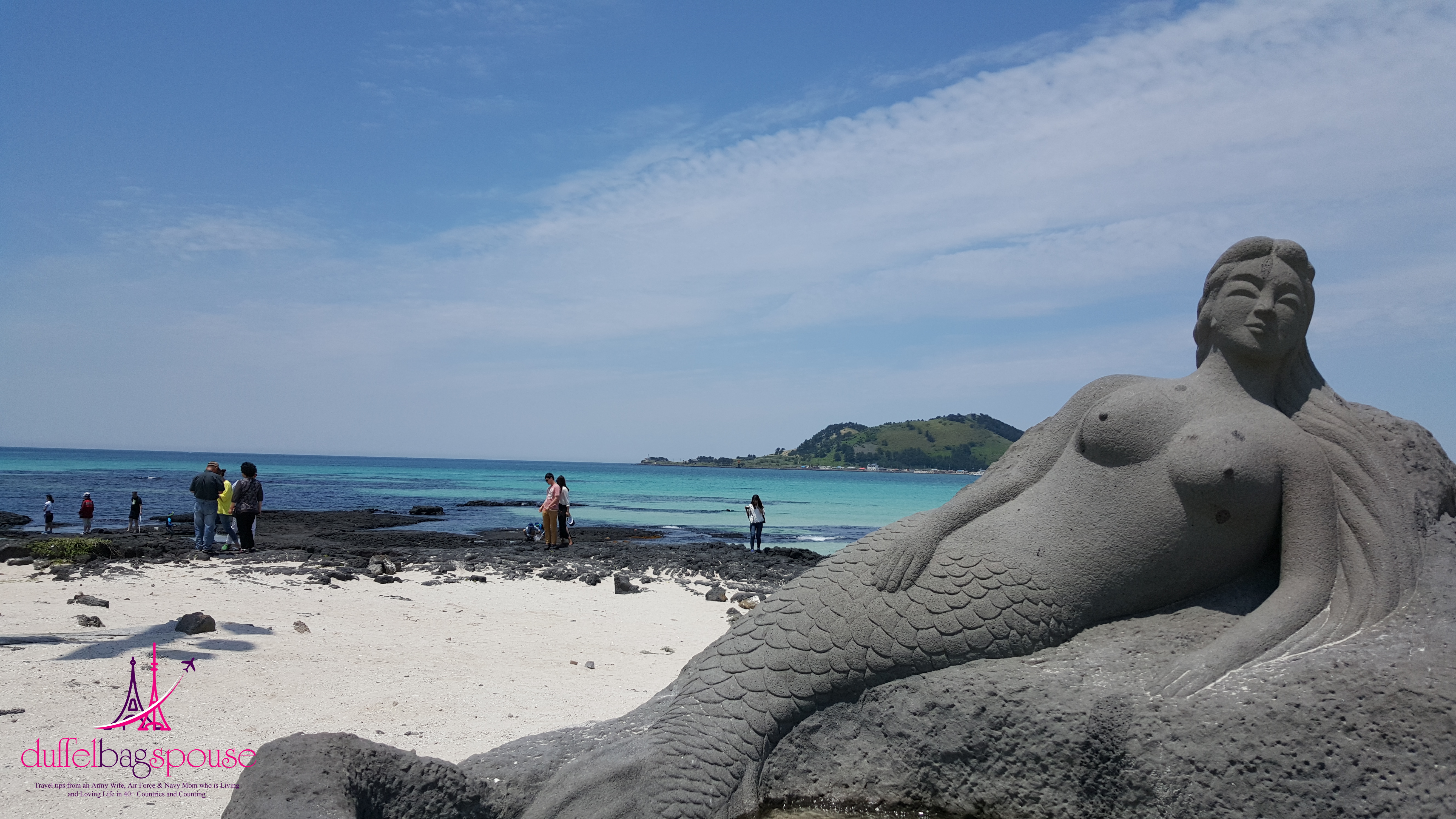 mermaid on Jeju Island beach