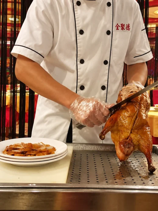 China Peking Duck Carving at the Table