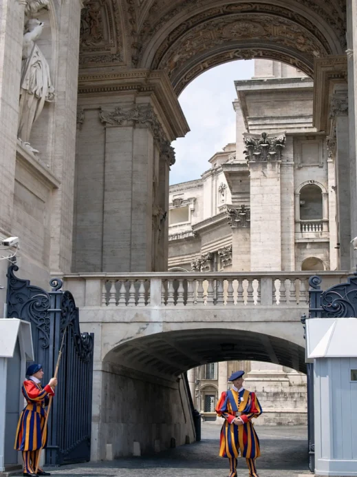 wiss Guards at Vatican entrance, Sistine Chapel