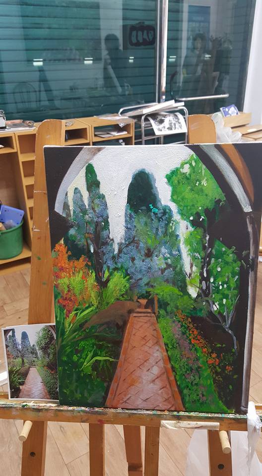 Living in the Future (that is, be present)- duffelbagspouse travels painting class