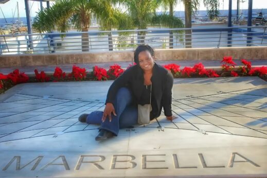 Stacey in Marbella, sign, Spain Christmas