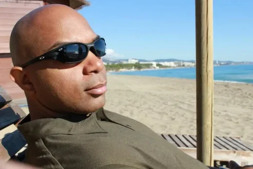 Steven, Marbella, Spain, beach chair