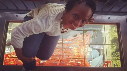 Stacey on the Tokyo Tower