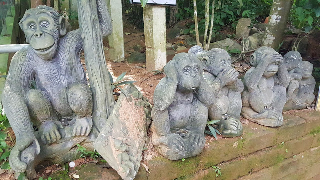 three wise monkeys at the Big Buddha, Phuket Thailand, Buddhist