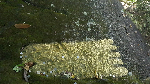 Buddhas foot print at the Big Buddha, Phuket Thailand, Buddhist