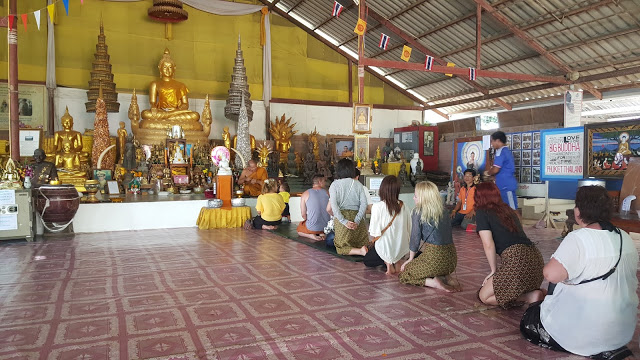 blessings line at the Big Buddha, Phuket Thailand, Buddhist
