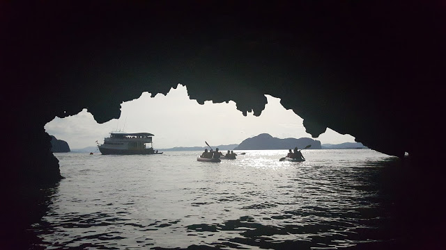 canoe trip phang nga bay small islands in Phuket Thailand