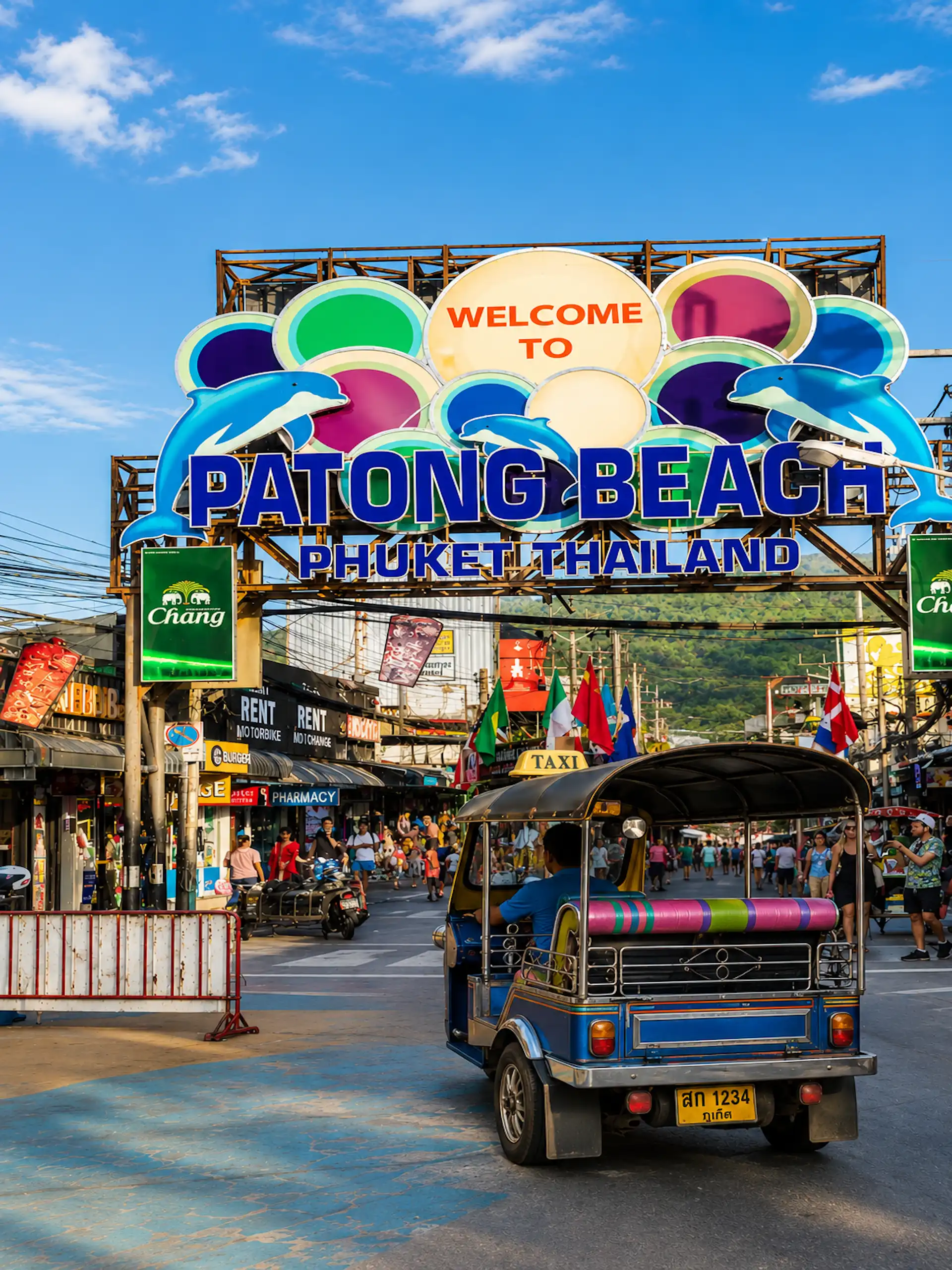 Patong Beach sign, Phuket, Thailand