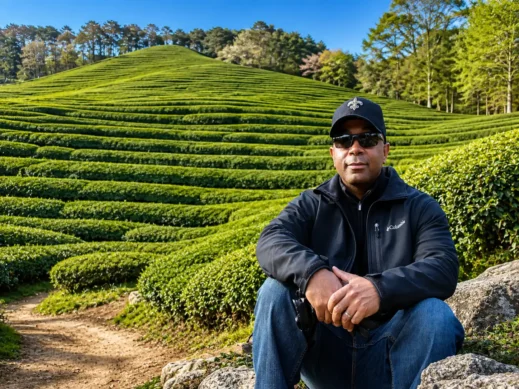 Steven in Boseong tea field
