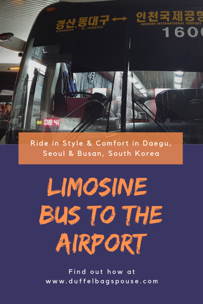 Limousine bus from Dondaegu Station's express terminal to Gimhae & Incheon Airports: a convenient way to travel without a transfer