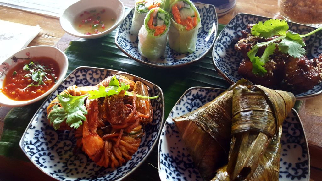 Bali Indonesia Ramen wrapped prawns... umm delicious