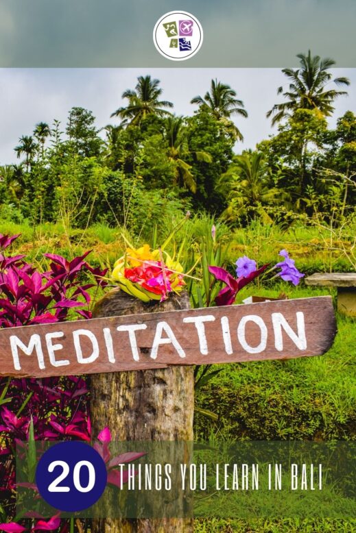 being mindful,Things You Learn in Bali PIN