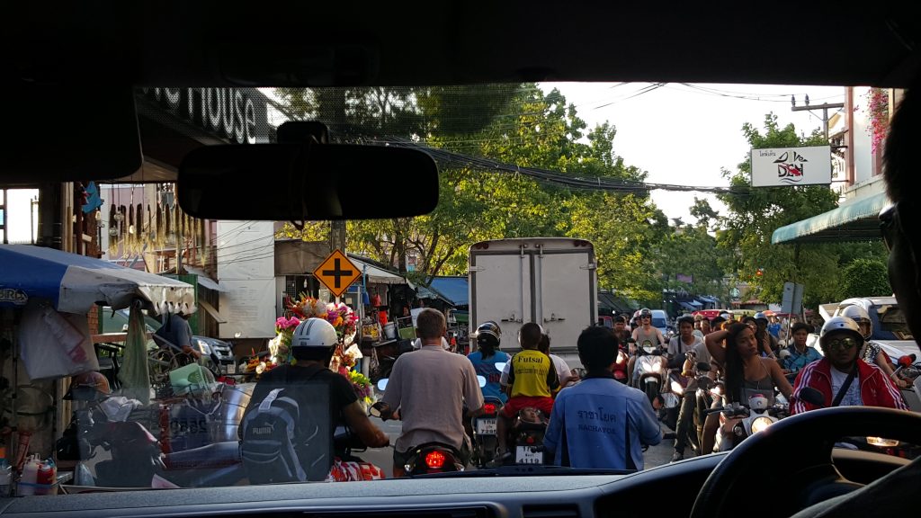 Bali driver in traffic