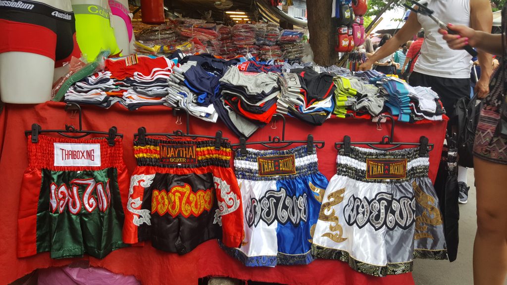 Muay tai boxer shorts are just a few of the things you can get at the market