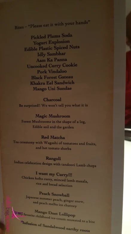 Gaggan tasting menu