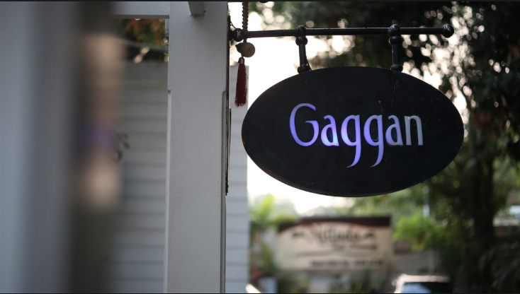 Gaggan tasting menu sign