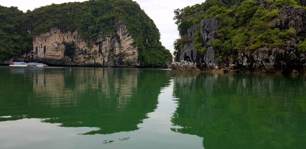 green waters on Halong Bay