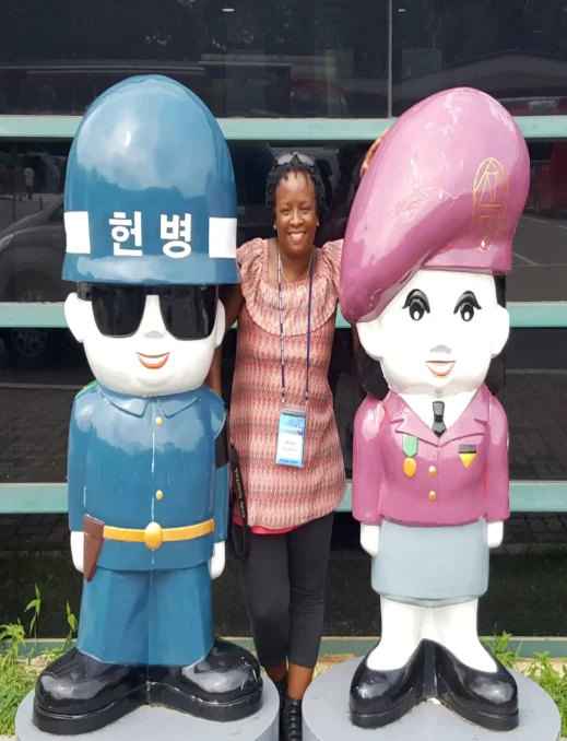 DMZ JSA Tour-travels-in-between-statues copy