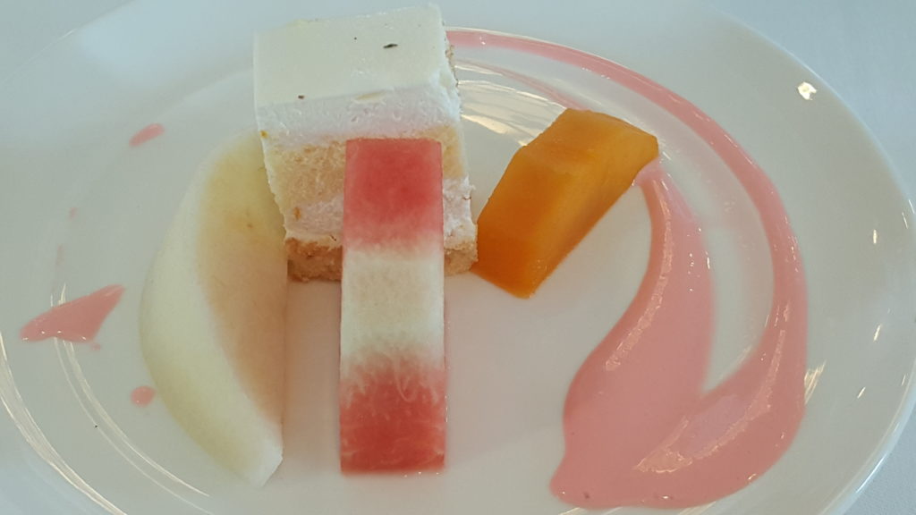 The Signature Cruises Senior Suite Halong Bay Senior Suite dining room dessert