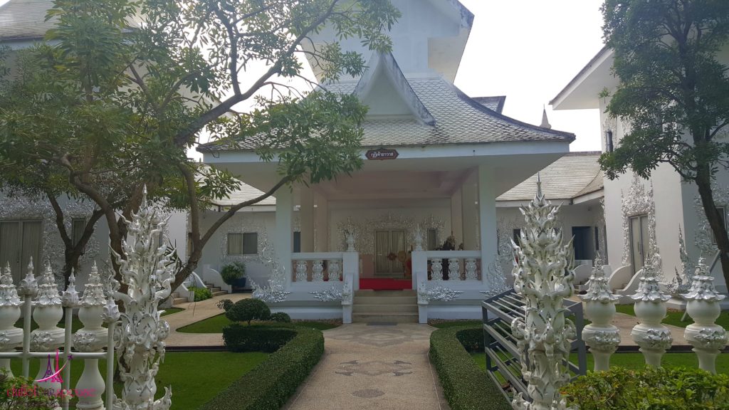The house where the Monks live at Chang Rai's Wat Rung Khun.