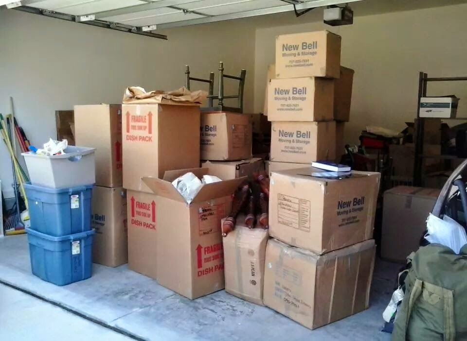 PCS Packing Moving boxes in the garage Waiting on Military Orders