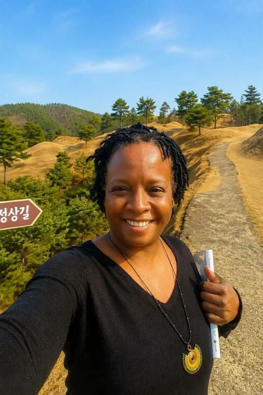 Stacey, Hiking the Tombs at Daegaya Museum in Goryeong