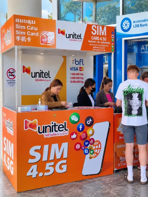 Unitel SIM Card Kiosk Scene