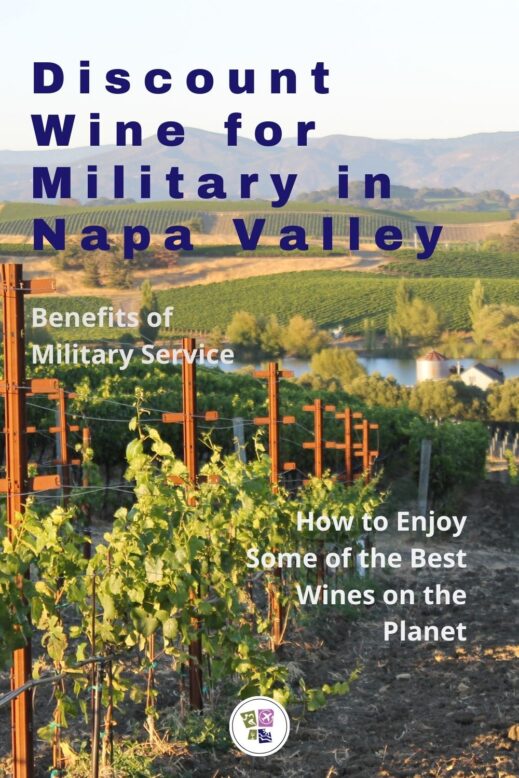 Free Wine for Military in Napa Valley Pin