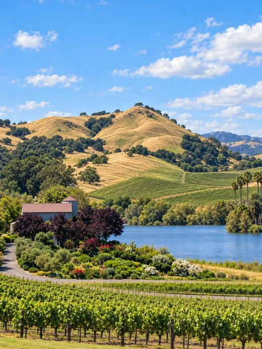 Domaine Carneros Vineyard Lake Vista