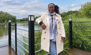 Stacey, after rain, Suseong Lake, Boardwalk, Daegu, South Korea