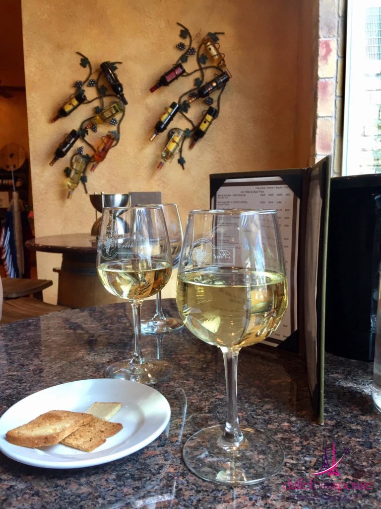 Flat Creek Winery and Vineyard wine glasses 