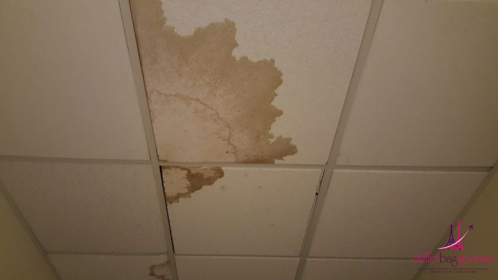 ceiling leak Mountain Lodge on Aviano AFB Veneto Italy
