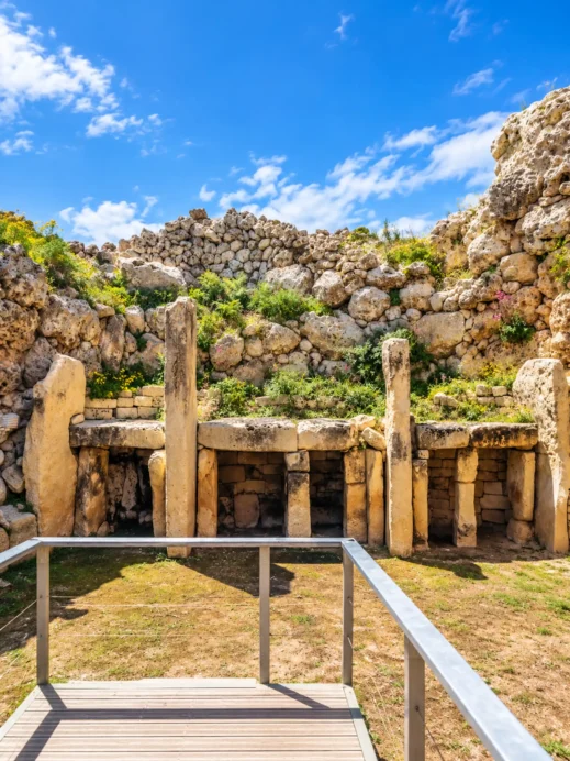 Malta, Ġgantija Temple Ruins, from platform