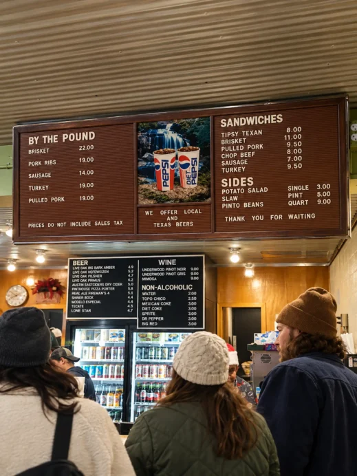 Franklins Menu, Austin, Tx