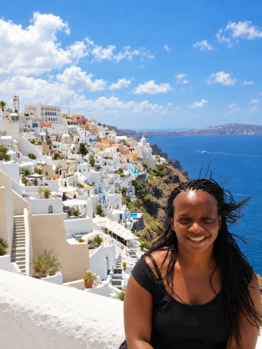 Santorini Blue Caldera, Stacey, white cliffs