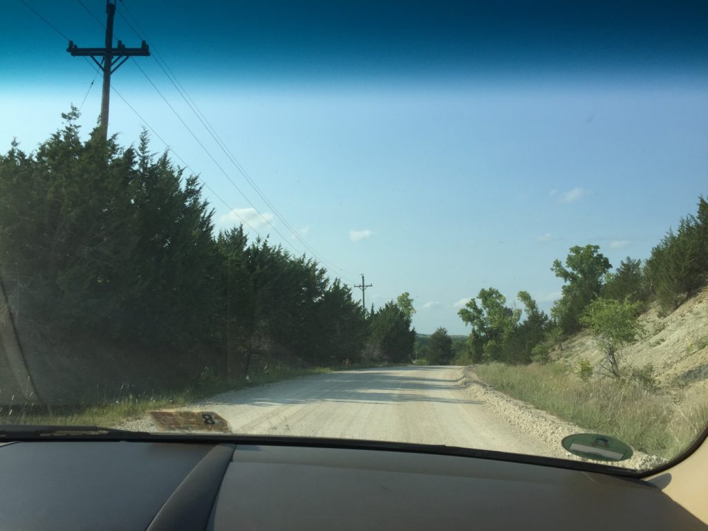 A Long Dirt Road to Prairie Fire Winery-- a dirt road