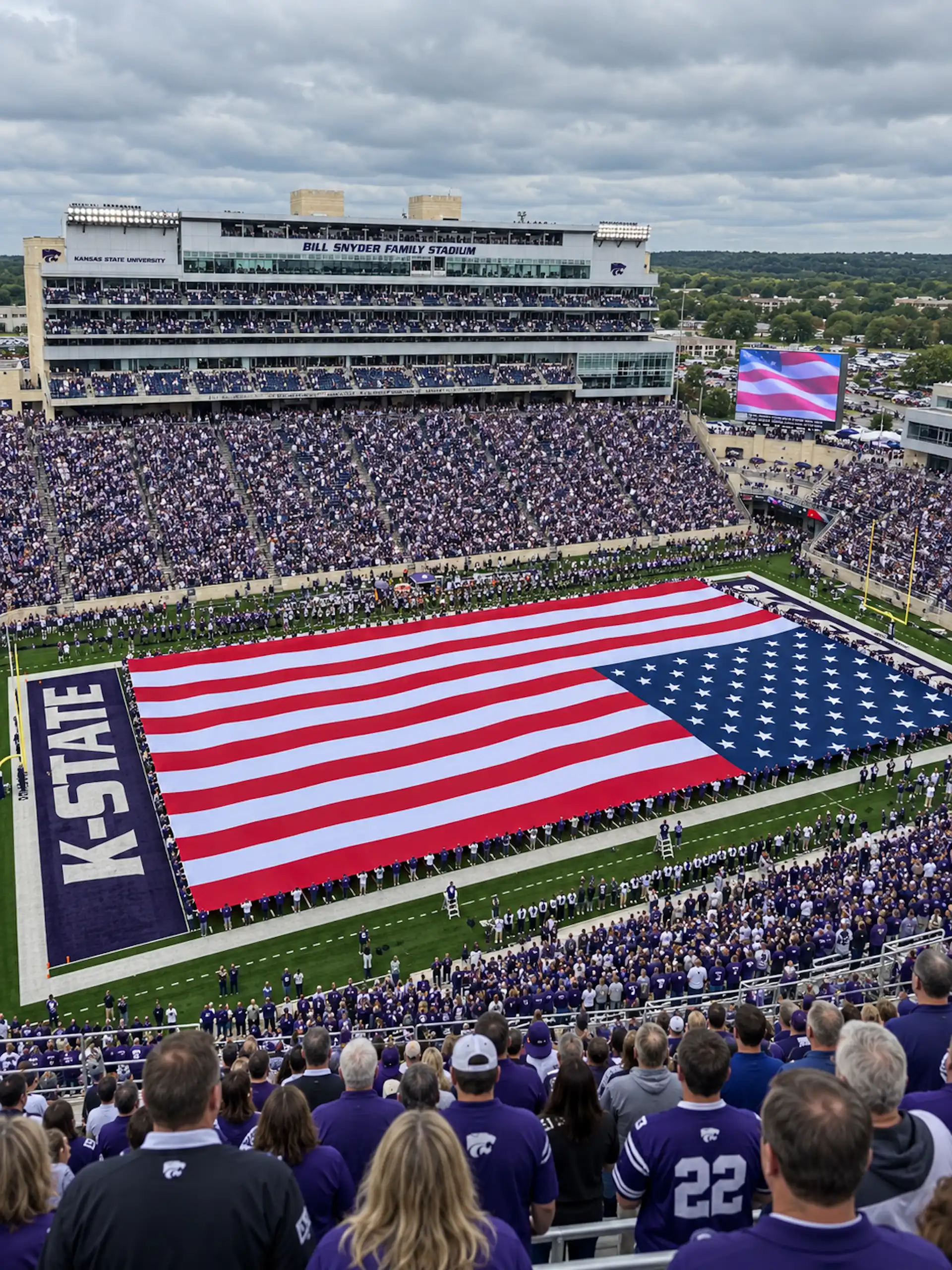 Fort Riley, Pregame American Flag Ceremony at KSU
