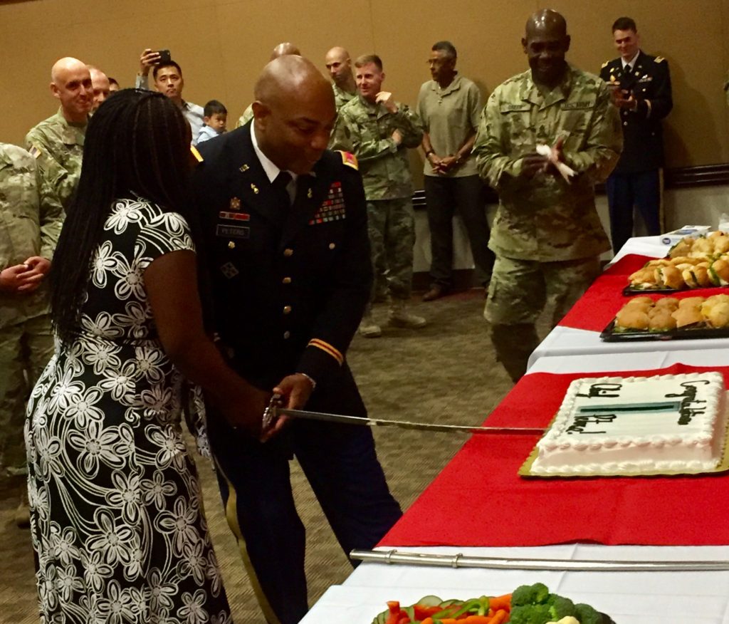 CW5 Ceremony and cutting cake with Steven