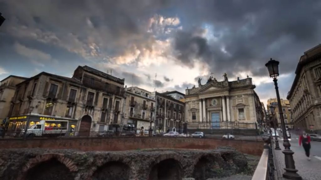moody sky over Catania Italy