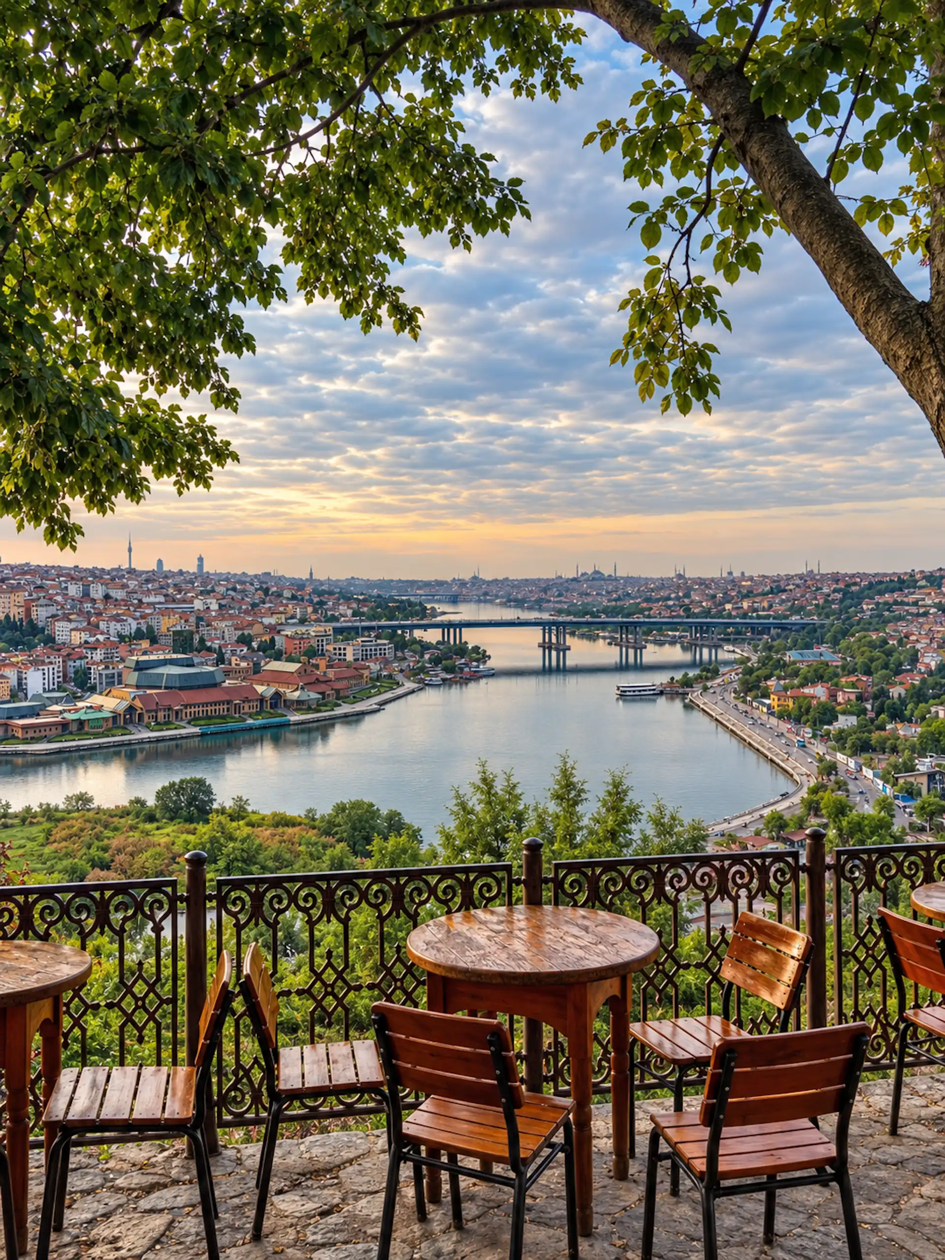 Istanbul terrace above the Golden Horn, European side