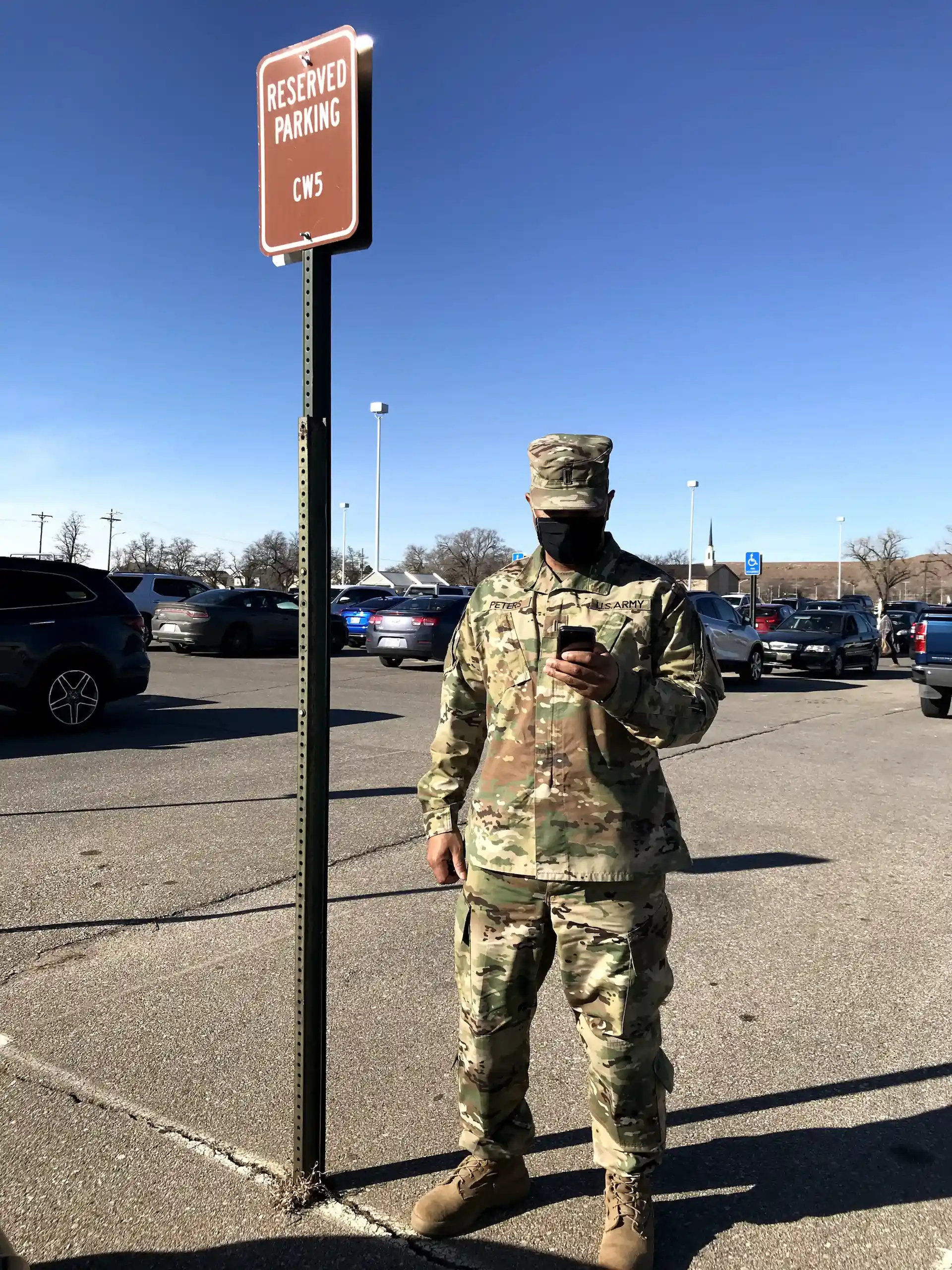 Steven at reserved parking