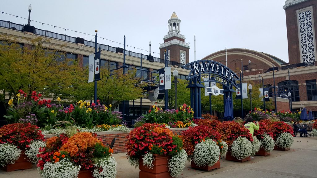 Navy Pier flowers in Chicago