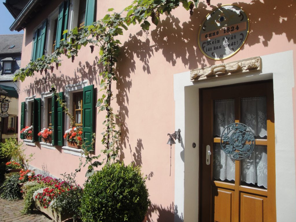 Weinstrasse Towns and Villages Freinsheim pink house