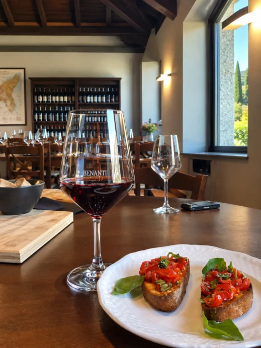 Sicily, Benanti Winery, bruschetta