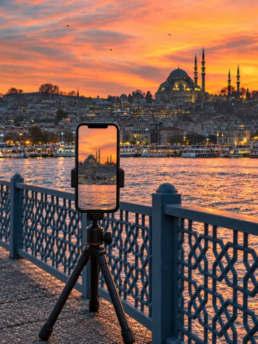 Sunset, Istanbul, tripod photo